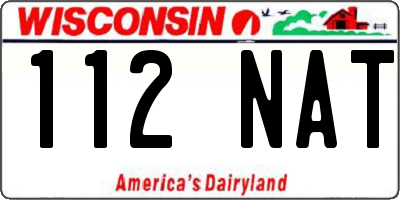 WI license plate 112NAT