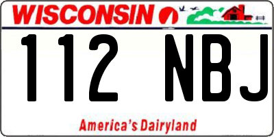 WI license plate 112NBJ