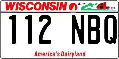 WI license plate 112NBQ