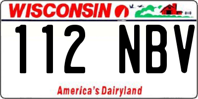 WI license plate 112NBV