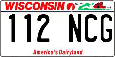 WI license plate 112NCG