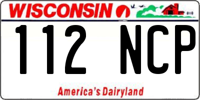 WI license plate 112NCP