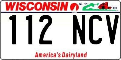 WI license plate 112NCV