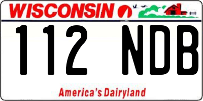 WI license plate 112NDB