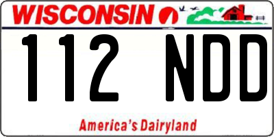 WI license plate 112NDD