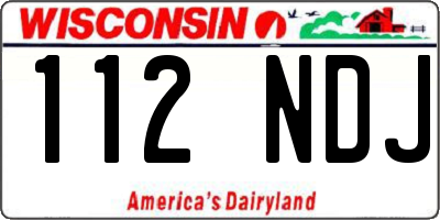 WI license plate 112NDJ