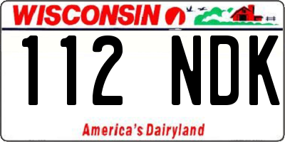 WI license plate 112NDK