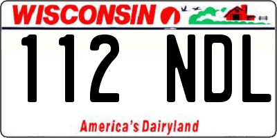 WI license plate 112NDL