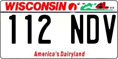 WI license plate 112NDV