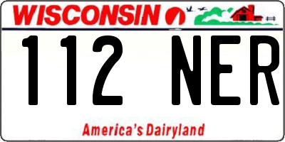 WI license plate 112NER