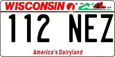 WI license plate 112NEZ