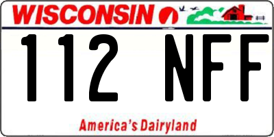 WI license plate 112NFF