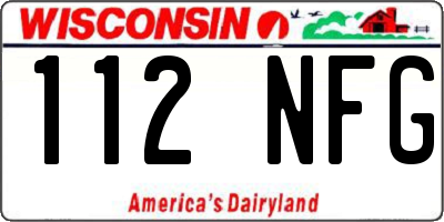 WI license plate 112NFG