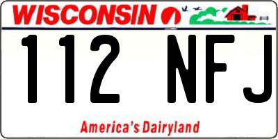 WI license plate 112NFJ