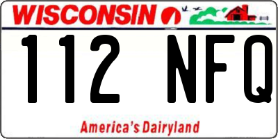 WI license plate 112NFQ
