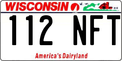 WI license plate 112NFT