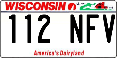 WI license plate 112NFV