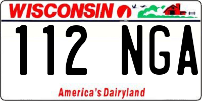 WI license plate 112NGA