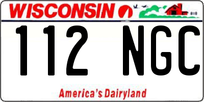 WI license plate 112NGC