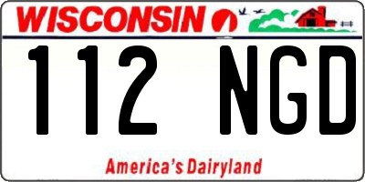 WI license plate 112NGD