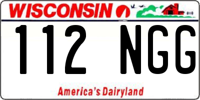 WI license plate 112NGG