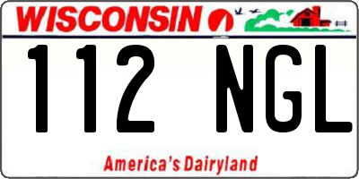 WI license plate 112NGL