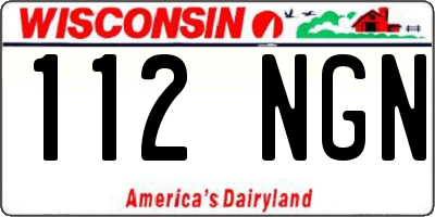 WI license plate 112NGN