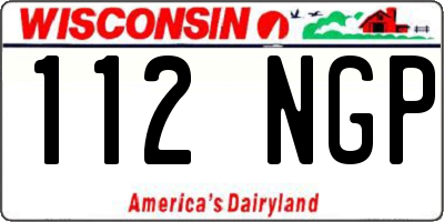 WI license plate 112NGP