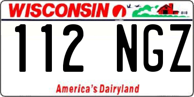 WI license plate 112NGZ