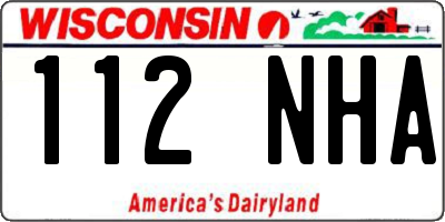 WI license plate 112NHA