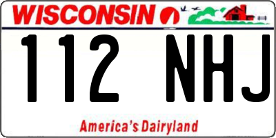 WI license plate 112NHJ