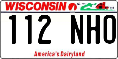 WI license plate 112NHO
