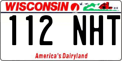 WI license plate 112NHT