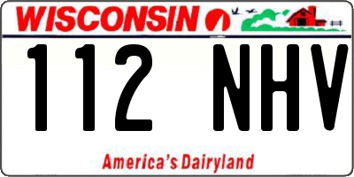 WI license plate 112NHV