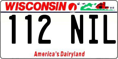 WI license plate 112NIL