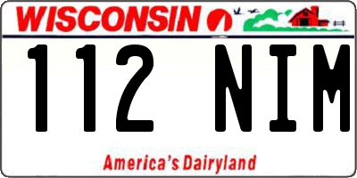 WI license plate 112NIM