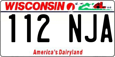 WI license plate 112NJA