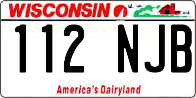 WI license plate 112NJB