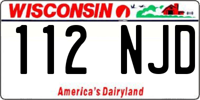 WI license plate 112NJD