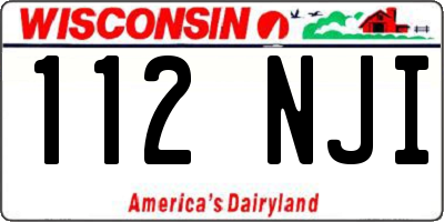 WI license plate 112NJI