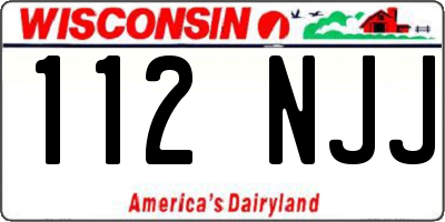 WI license plate 112NJJ