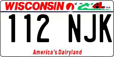 WI license plate 112NJK