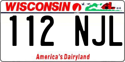 WI license plate 112NJL