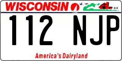 WI license plate 112NJP