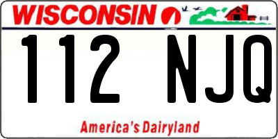 WI license plate 112NJQ