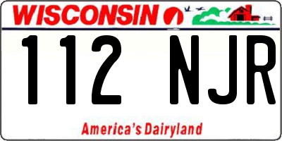 WI license plate 112NJR