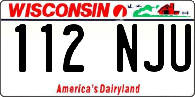 WI license plate 112NJU