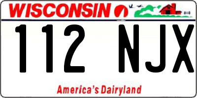 WI license plate 112NJX