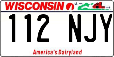 WI license plate 112NJY
