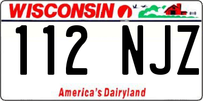 WI license plate 112NJZ